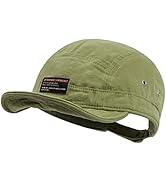 CLAPE Short Brim Baseball Cap 5 Panel Hat Soft Short Bill Trucker Cap Flat Snapback Hats Casual O...