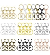 35pcs Lobster Claw Clasps Keychain for Jewelry Making,Metal Lobster Clasp Swivel Trigger Clips wi...