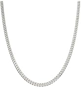 XZVXZV Cuban Link Chain for Men,Silver Chian Necklace Stainless Steel Mens Necklace 3.5mm,5mm,7mm...