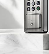Veise DK012W Wi-Fi Fingerprint Smart Deadbolt Lock, Satin Nickel | Built-in Wi-Fi, APP Remote Con...