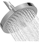 High Pressure Rainfall Shower Head, 6'' Luxury Modern Showerhead with Anti-Clog Silicone Nozzles ...