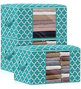 WISELIFE Storage Bags 100L 3-Pack Large Blanket Clothes Organization and Storage Containers for B...