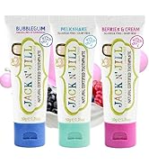 Jack N' Jill Natural Toothpaste for Kids - Fluoride Free Toothpaste, Safe to Swallow, 40% Xylitol...
