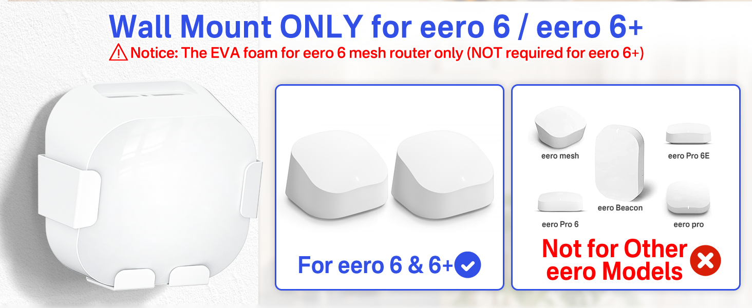 Wall Mount Bracket for eero 6+ and eero 6