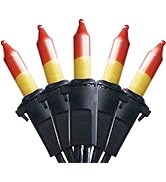 Halloween Lights 79.5Ft 300 Count Yellow and Orange String Lights Plug in Pack of 3 Sets 26.5Ft 1...