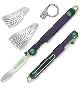 VIRENKNIFE Mini Slim Folding Scalpel,Scalpel Pocket Knife with G10 Handle,Liner Lock,Pocket Clip,...