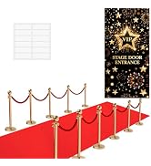 KEPYDRMTF Red Carpet Runner For Party 2.6 x 15 ft Prom Decoration Not Slip Red Aisle Rug VIP Stag...