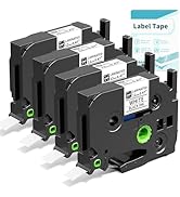 EazeID TZE-231 12mm 0.47 Laminated White TZ Tape Compatible with Brother P Touch Label Tape TZe23...