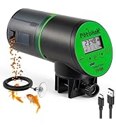 Petbank Automatic Fish Feeder for Aquariums - Rechargeable Auto Fish Food Dispenser Timer Feeder ...