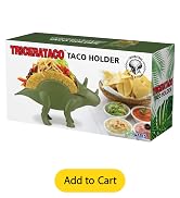 Funwares Original Tricerataco - The Ultimate Dinosaur Taco Holder, Fun and Practical White Elepha...