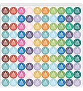PRESSINART 500Pcs/5 Sheets Happy Birthday Planner Stickers Mini Calendar Stickers 1/2 Inch Cute C...