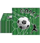 40pcs Soccer Paper Napkins Disposable Soccer Dinner Napkin Tableware Supplies for Sports Party Wo...