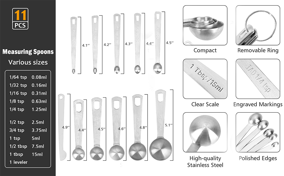 Stainless Steel Measuring Spoons Set