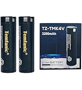 Temfanic 2-Pack 4V 3200mAh Replacement Battery Compatible with 4V USB Battery RED Lithium headlam...