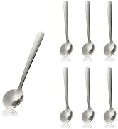 6 Pack 3.5 Inches Mini Spoons Small Coffee Teaspoon Medicine Spices Powder Spoon for Tea Espresso...