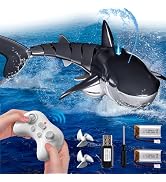 Remote Control Shark Toys for Boys Kids, 1:18 Scale High Simulation Shark for Pool, 2.4Ghz Electr...