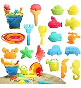 RacingFun Collapsible Beach Toys for Toddler Kids, Sand Toys for Toddler Kid with 2 Collapsible S...