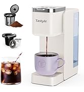 Tastyle Single Serve Coffee Maker, Iced and Hot Coffee Machine for K Cup & Grounds, Compact Desig...