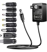 5V 2A AC Adapter, SoulBay 10Watt AC100-240V to DC 5Volt 2Amp Versatile Charger Power Adapter w/ 8...