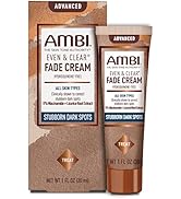 Ambi Even & Clear Advanced Fade Cream, Hydroquinone-free, Hyperpigmentation Treatment, Stubborn D...