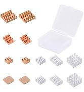 DVOZVO Raspberry Pi Heatsink Cooler Kit, 6pcs Aluminum Heatsinks & 8pcs Copper Heatsinks Cooler C...