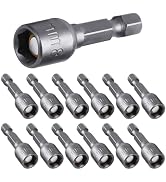 12pcs 5/16 Nut Driver Set, 8mm Hex Strong Magnetic Power 5/16 Drill Bit Nut Driver Set Socket Ada...