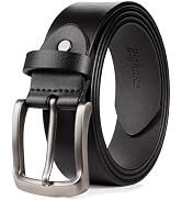 Bighake Mens Belt Leather, Mens Heavy Duty Belt, Mens Belt Casual for Jeans, Mens Casual Belts, H...