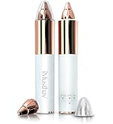 Mini Portable Painless Eyebrow Removal Trimmer for Women, Eyebrow Razor Epilator Pen,18K Gold-Pla...