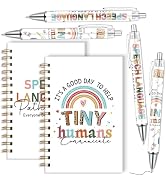 Wxiben Speech Therapy Gifts for Women - 6 Pcs SLP Spiral Notebook with Ballpoint Pens Everyone De...