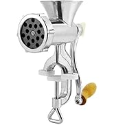 Meat Grinder, Stainless Aluminum Alloy Meat Hand Grinder Table Clamp Mounted Grinder, Manual Meat...