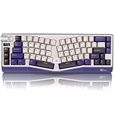 RK ROYAL KLUDGE A70 Wireless Ergonomic Keyboard, 65% Alice Split Mechanical Keyboard w/Bluetooth/...