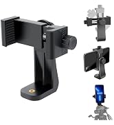 EszkozTA Cell Phone Tripod Mount Adapter, Universal Phone Holder Adjustable Clamp, 360 Degree Rot...