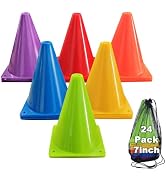 Soccer Cones for Sports Training: Soccer Cones Training Agility Field Marker for Skating Basketba...