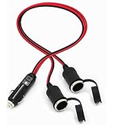 SPARKING Cigarette Lighter Splitter Adapter - 2 Way Cigarette Lighter Extension Cord, 1 to 2 Sock...
