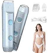 Fanovae 2-in-1 Bikini Trimmer for Women – Electric Razor & Body Hair Shaver with Dual Heads, IP67...