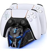PS5 Controller Charger Station for PlayStation 5 Dualsense Controllers - LED Dual Charger Dock PS...