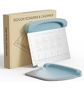 Bench Scraper Dough Cutter Tool - Bowl Pastry Scraper for Bread Cake Pizza, Bench Knife Kitchen D...
