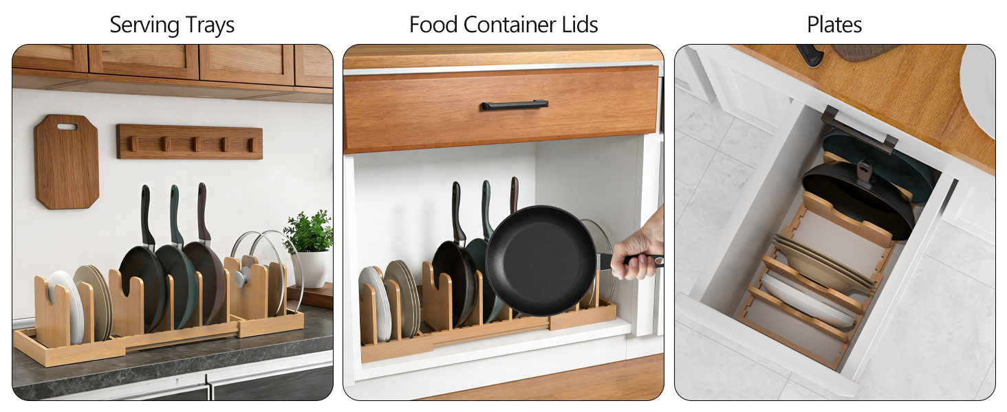 pots and pans organizer under cabinet