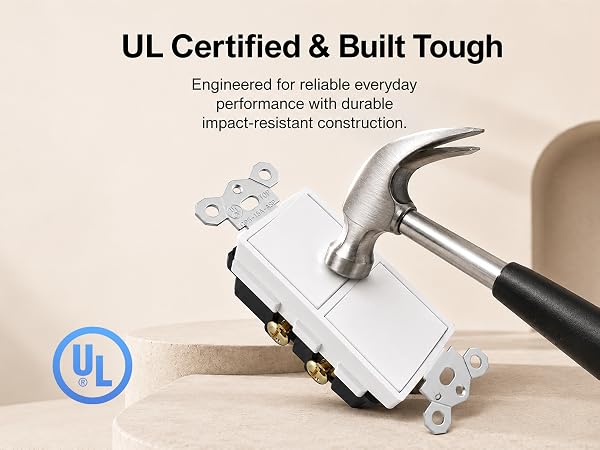 UL Certified Decora Light Switch Complete Installation Set