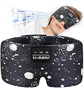 LC-dolida Sleep Mask with Bluetooth Headphones, Silk Eye Mask for Sleeping Side Day Sleepers, 5.4...