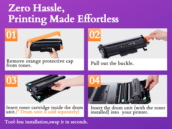 E-Z Ink TN760 Toner for Brother Printer Compatible for Brother TN-760 TN730 TN-730 Toner Cartridges