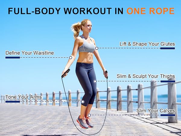 Portable jump rope for travel workouts, lightweight and easy to carry in gym bags