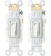 Baomain 15 Amp Toggle Light Switch, 3 Way Residential Grade,On/Off Electrical Wall Switch, Glossy...