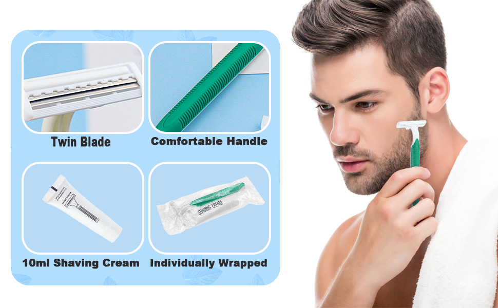 Disposable Shaving Razor Individual Wrapped