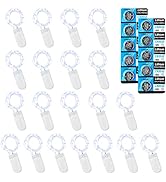 Etinga 20 Pack Fairy Lights Battery Operated String Lights, 10 LED on 3.3ft Silvery Copper Wire,f...