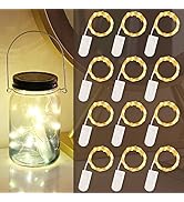 ZSJWL 12 Pack Fairy Lights Battery Operated,7Ft 20 Led Mini Battery String Lights, Waterproof Sil...