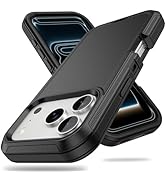 ACAGET for iPhone 17 Pro Case Rugged Heavy Duty Matte Protective Phone Cases with Port Anti Dust ...