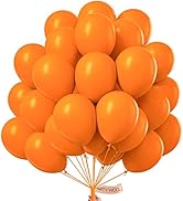 PartyWoo Tangerine Orange Balloons, 50 pcs 12 Inch Dark Orange Balloons, Deep Orange Balloons for...