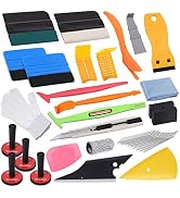 Pro Vinyl Wraps Applicator Tool Kit Window Tint Film Car Wrapping Tools Includes Felt Squeegees, ...