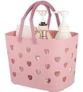 Anyoifax Portable Shower Caddy Tote Plastic Storage Basket with Handle Box Organizer Bin for Bath...